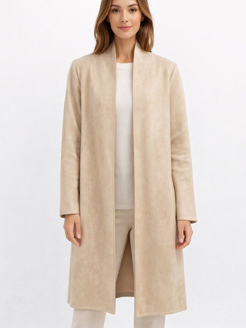 ZARA Collection Woman Basic – Beige Long Coat